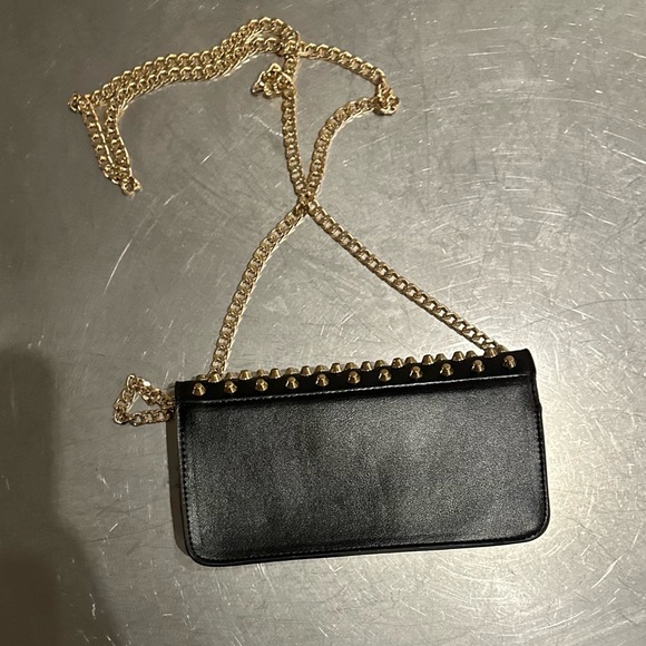 Small Black Crossbody with Gold Studs - Picture 3 of 4